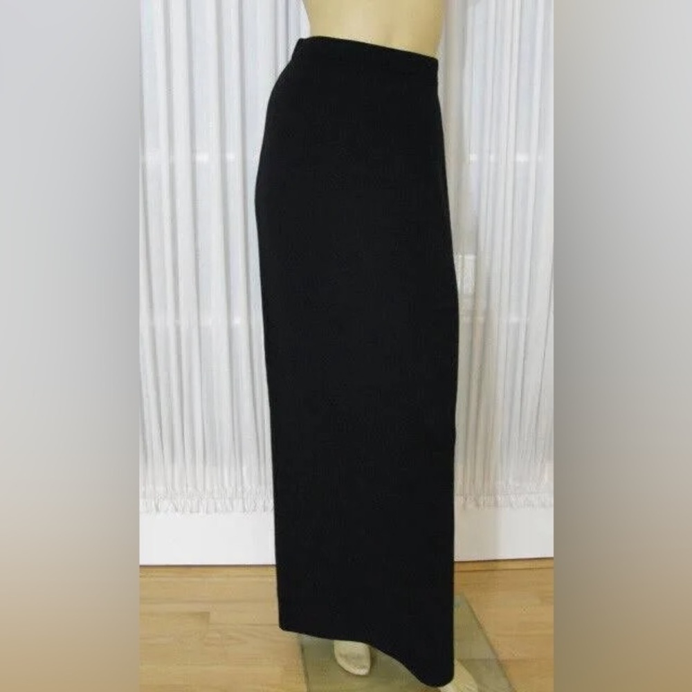 St. John Santana Knit Black Long Maxi Skirt (15)